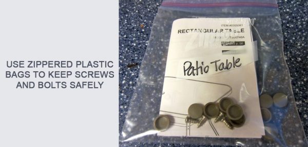 Use-zippered-plastic-bags-to-keep-screws-and-bolts-safely