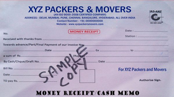 movers bill invoice sample 1